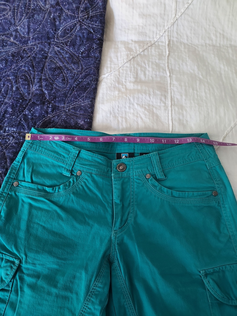 Kuhl Teal Women's Splash Cargo Shorts, Size 2 - Picture 4 of 5